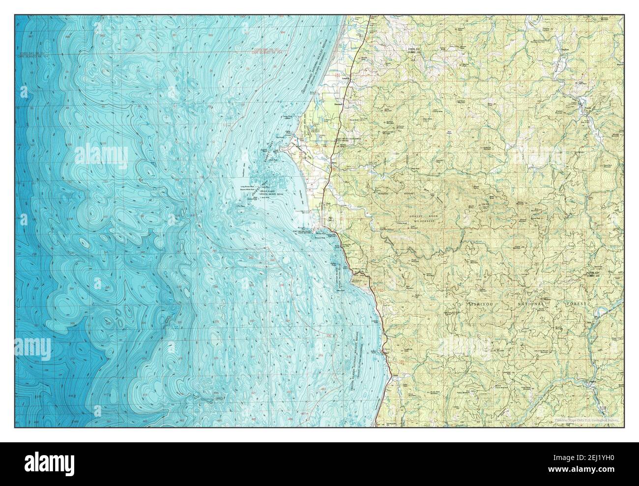 Map of port orford hi-res stock photography and images - Alamy