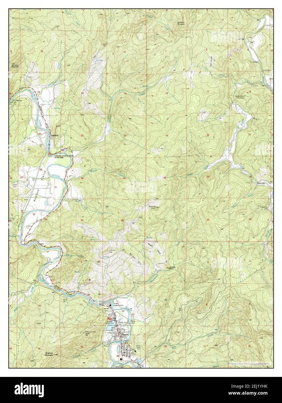 Powers oregon map Cut Out Stock Images & Pictures Alamy