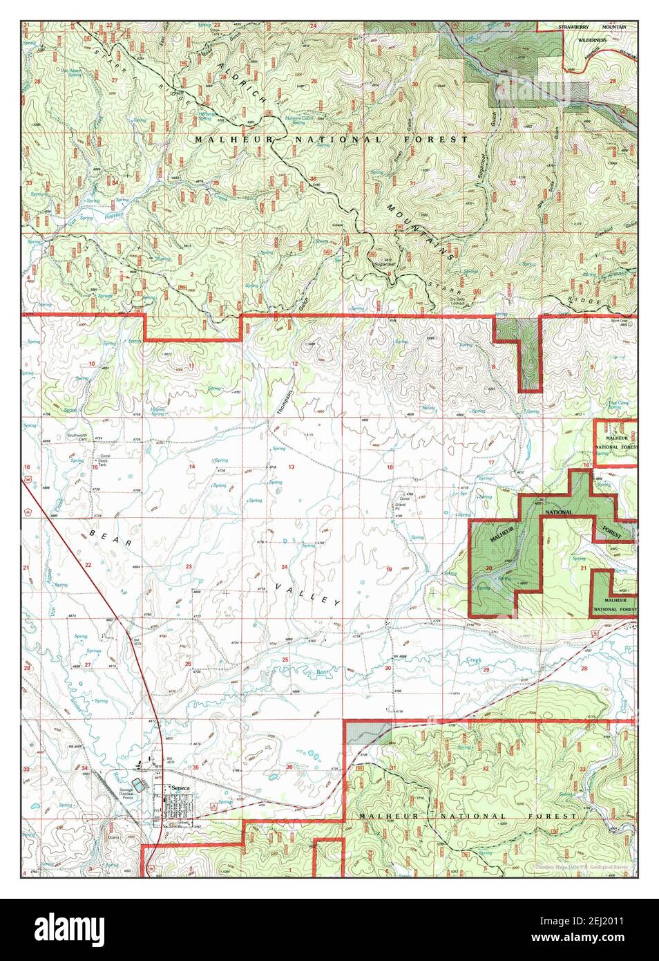 Map of seneca oregon hires stock photography and images Alamy