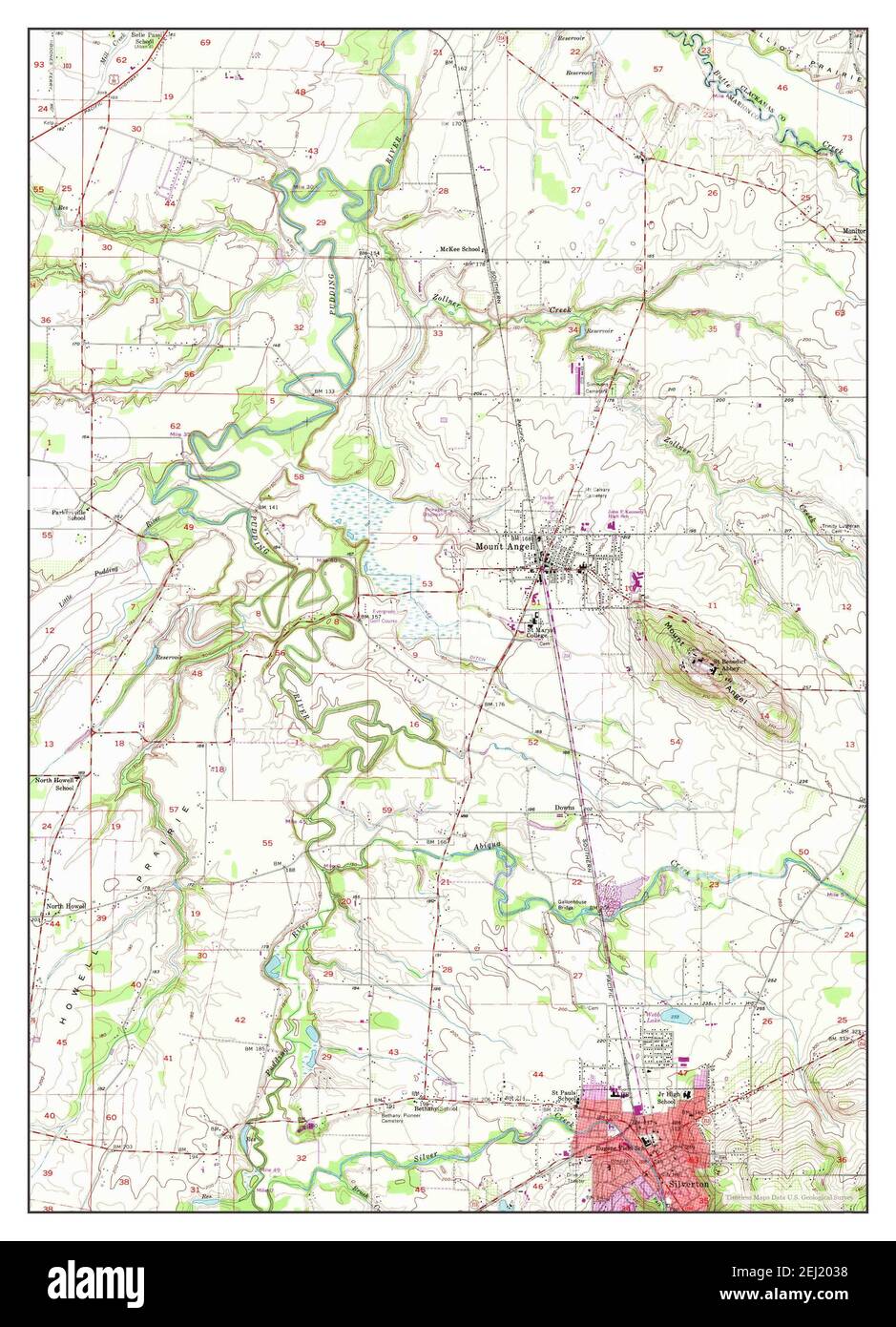 Silverton, Oregon, map 1956, 1:24000, United States of America by