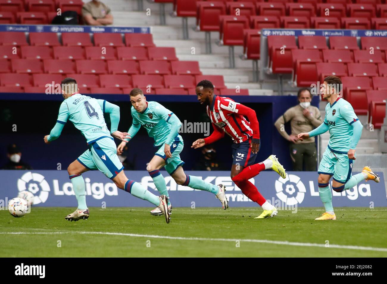 Moussa Dembele of Atletico de Madrid in action during the Spanish championship La Liga football match between Atletico de Madri / LM Stock Photo