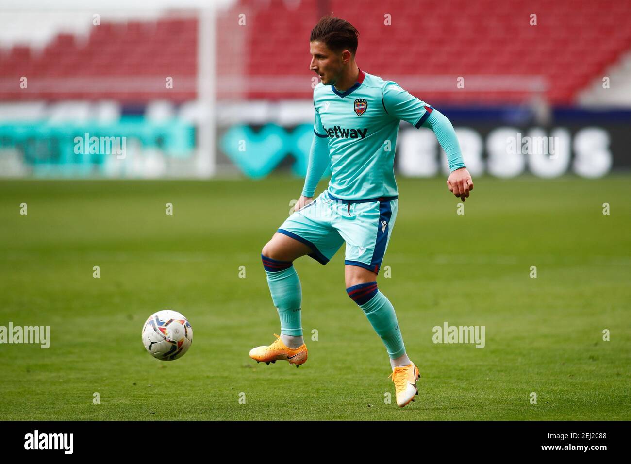 Enis Bardhi of Levante during the Spanish championship La Liga football match between Atletico de Madrid and Levante UD on febr / LM Stock Photo