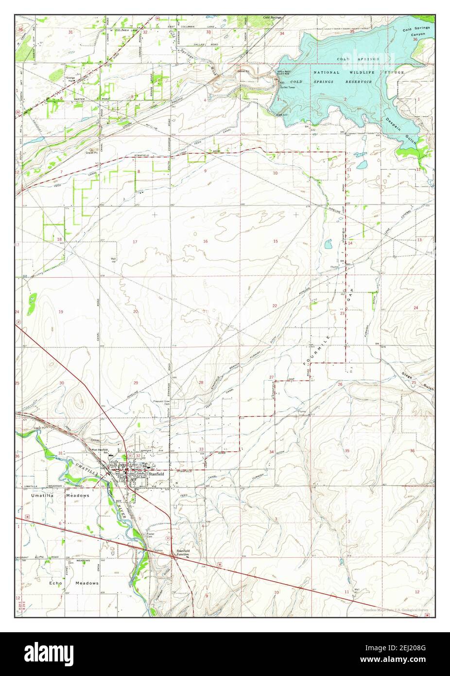 Stanfield, Oregon, map 1962, 124000, United States of America by