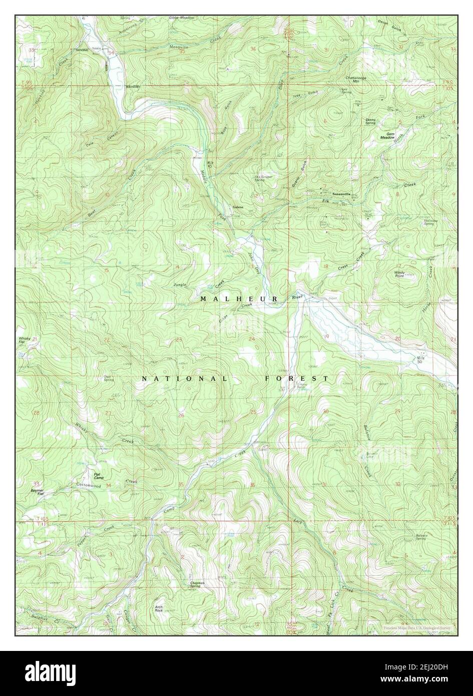 Susanville, Oregon, map 1990, 124000, United States of America by