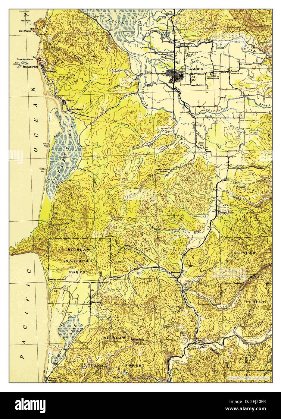 Map of tillamook oregon hires stock photography and images Alamy
