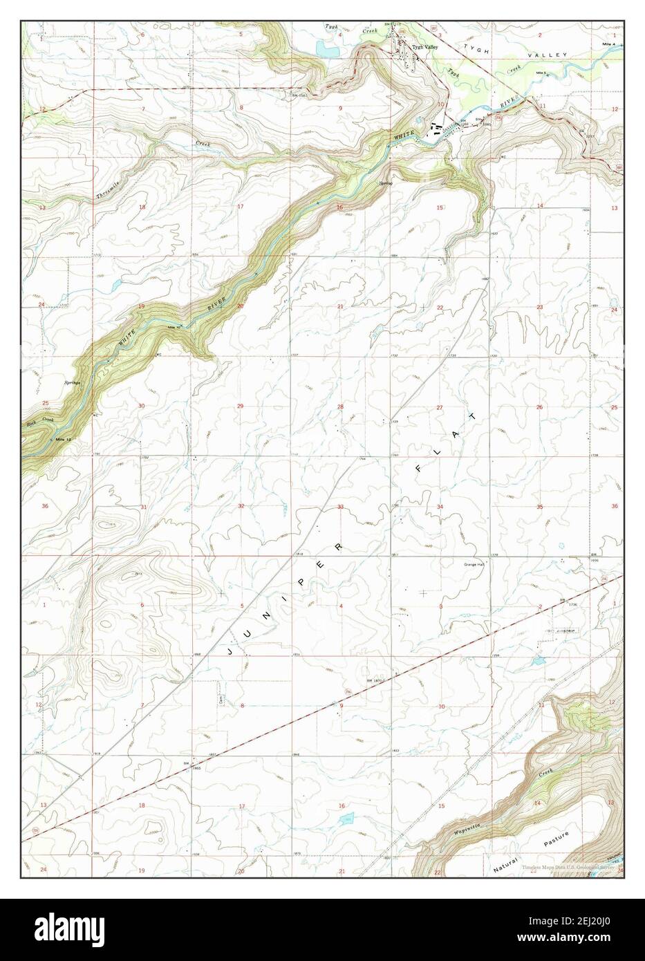 Tygh Valley, Oregon, map 1962, 124000, United States of America by