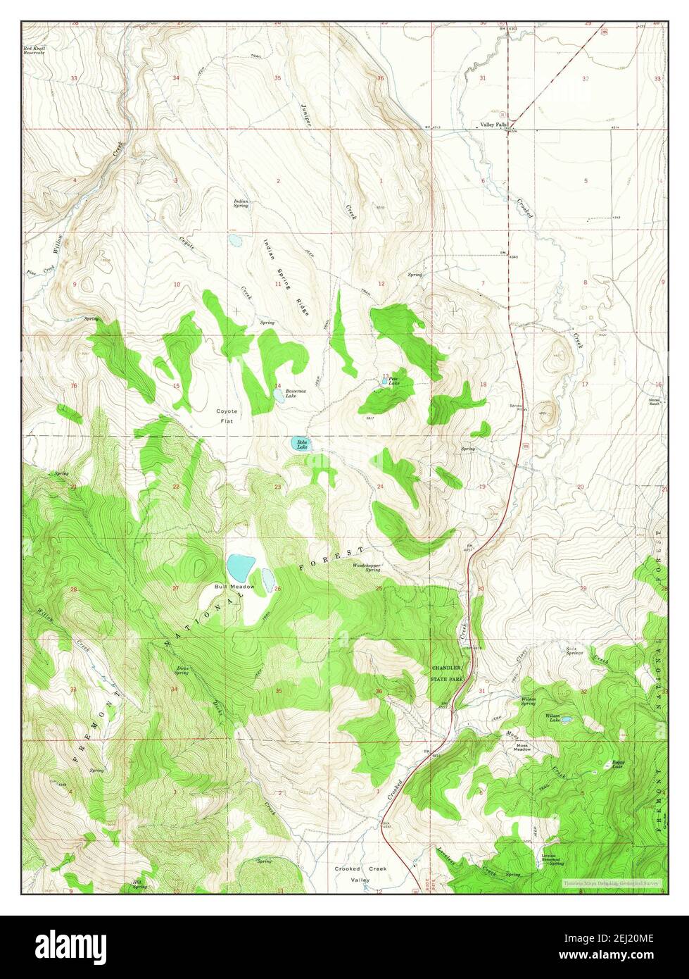 Valley Falls, Oregon, map 1964, 124000, United States of America by