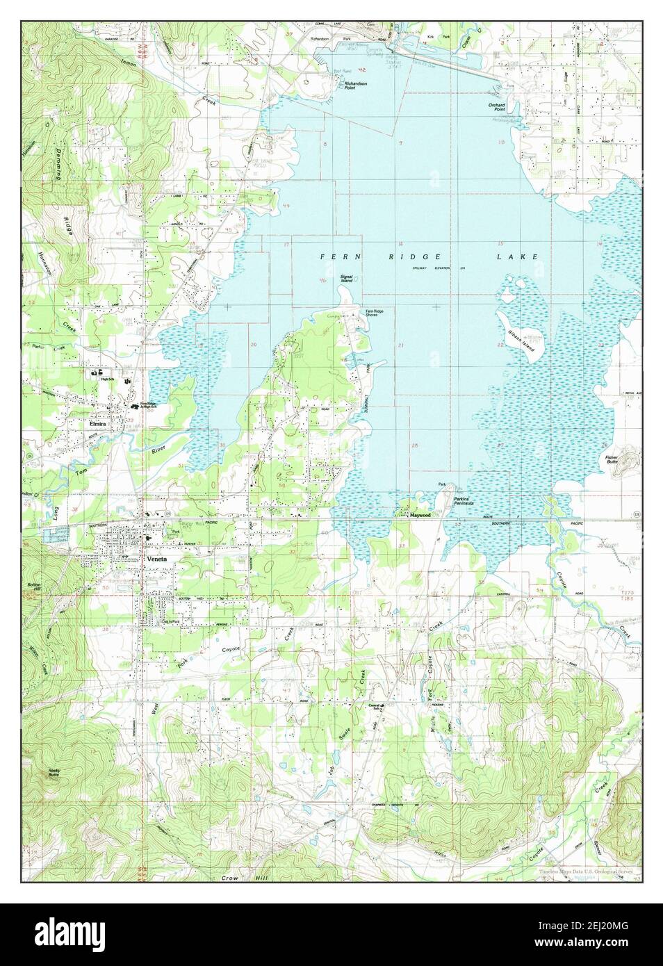 Veneta oregon map hi-res stock photography and images - Alamy