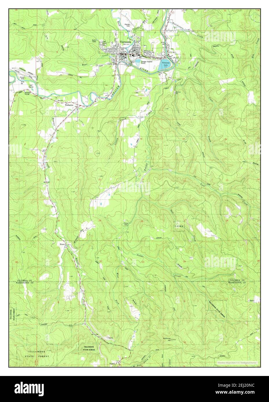 Vernonia, Oregon, map 1979, 1:24000, United States of America by Timeless Maps, data U.S 