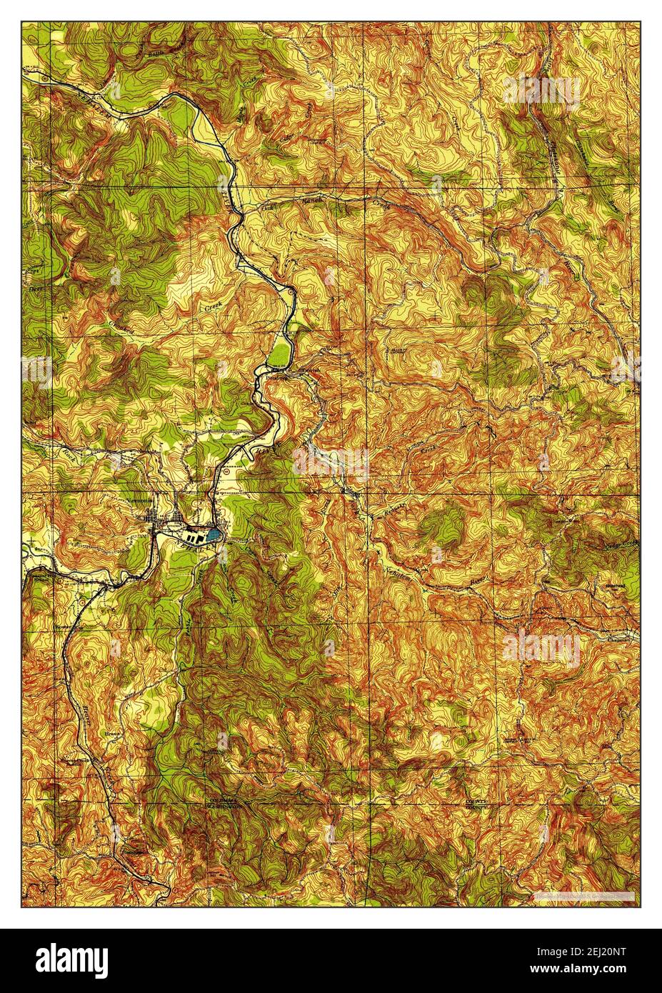 Vernonia, Oregon, map 1940, 1:62500, United States of America by Timeless Maps, data U.S. Geological Survey Stock Photo