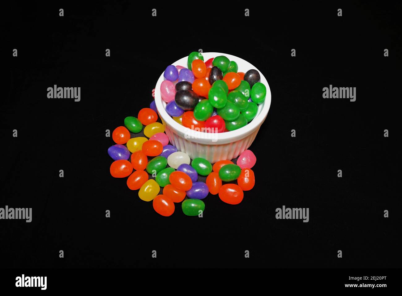Jelly Beans Overflowing Stock Photo