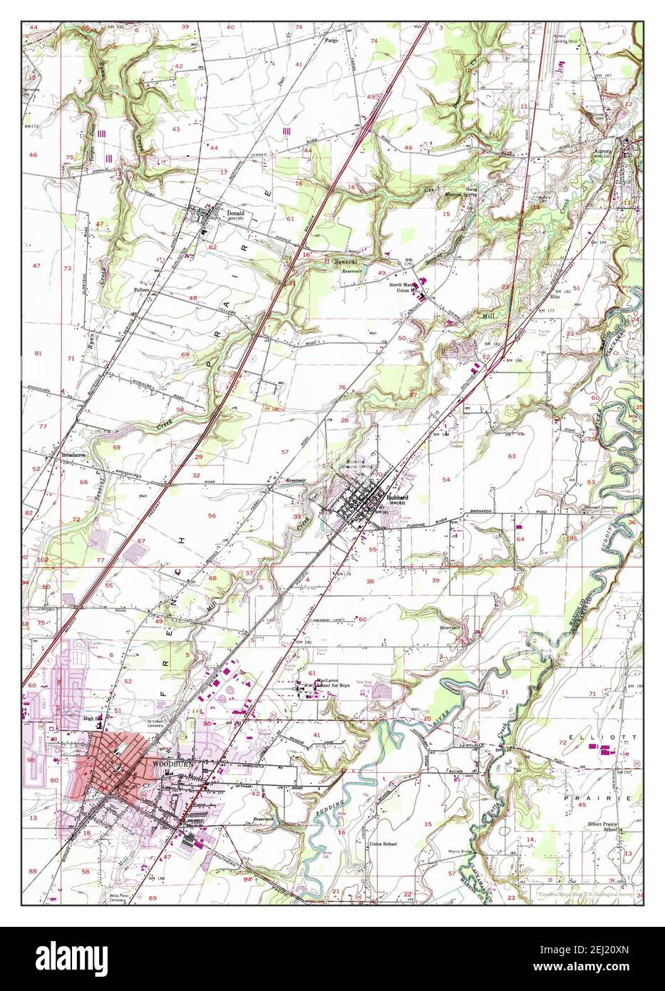 Map of woodburn oregon hires stock photography and images Alamy