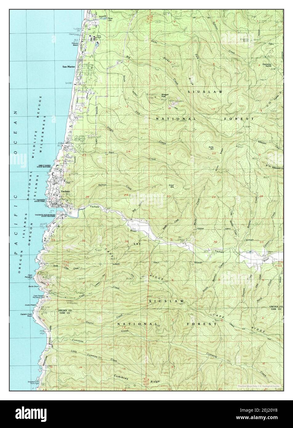 Yachats oregon tsunami map