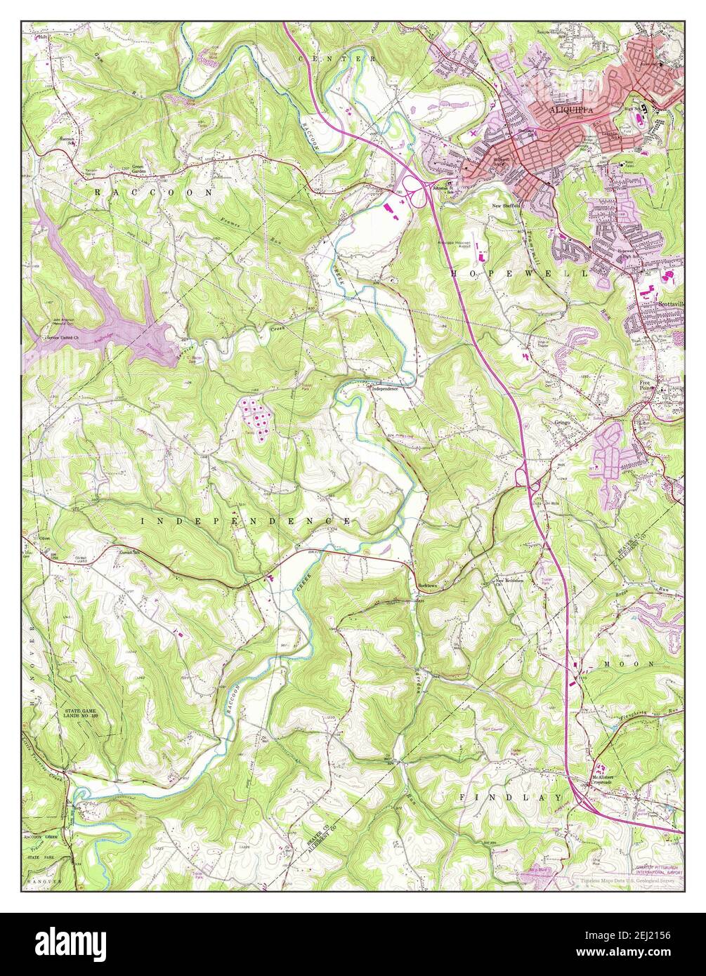 Aliquippa pennsylvania map Cut Out Stock Images & Pictures Alamy