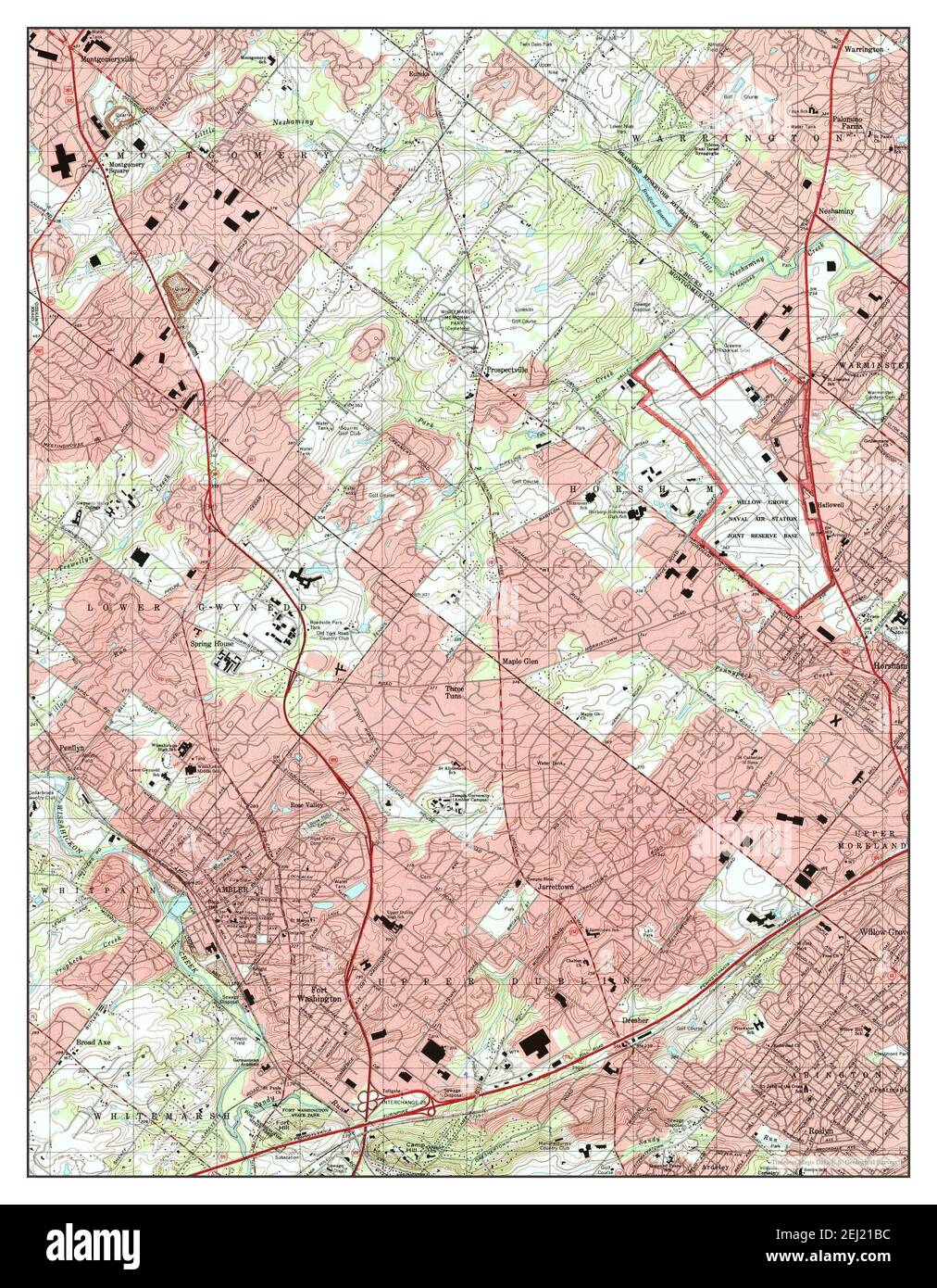 Ambler, Pennsylvania, map 1999, 124000, United States of America by