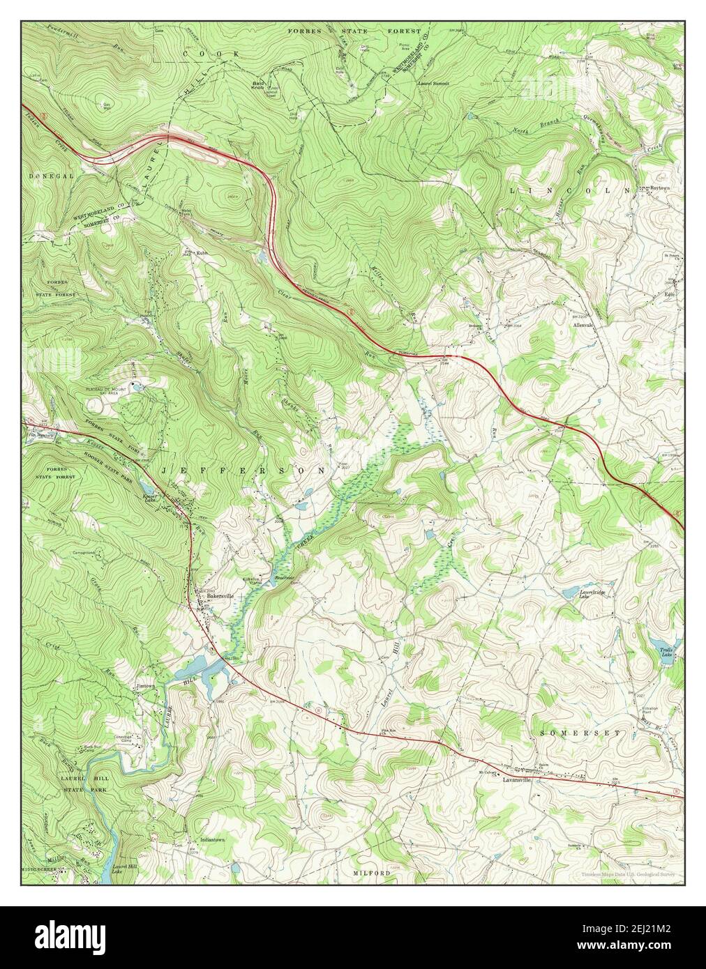Map of bakersville hires stock photography and images Alamy