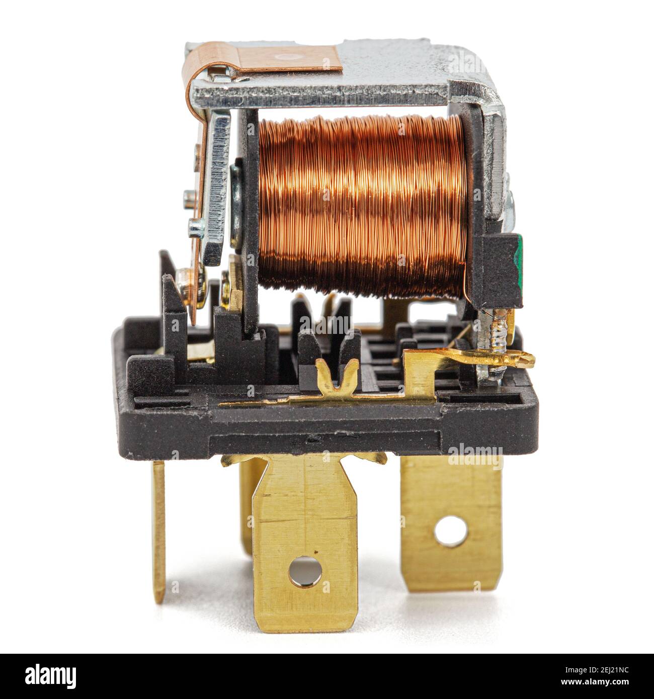 Car relay switch, isolated on white background Stock