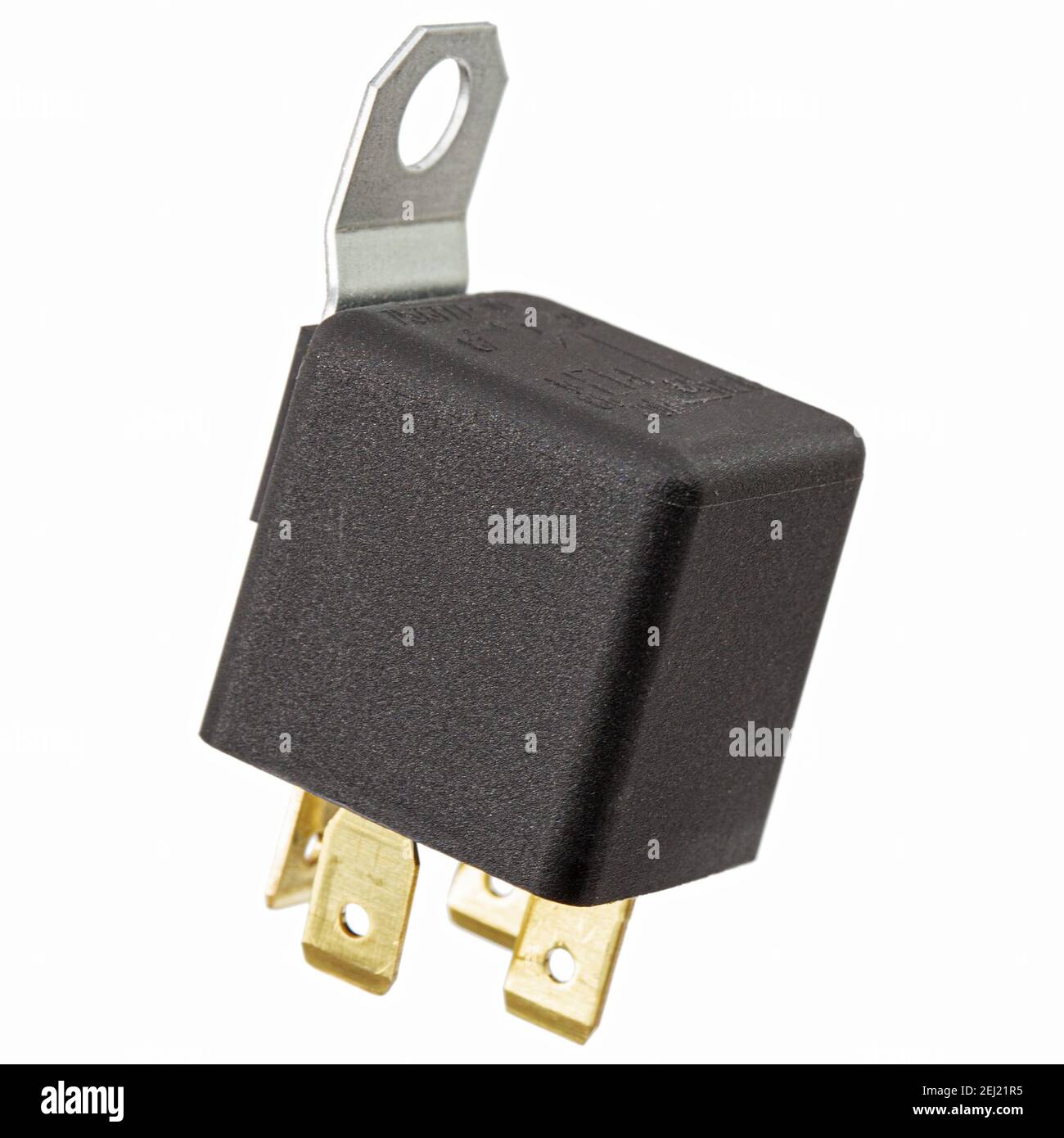 Car relay switch, isolated on white background Stock