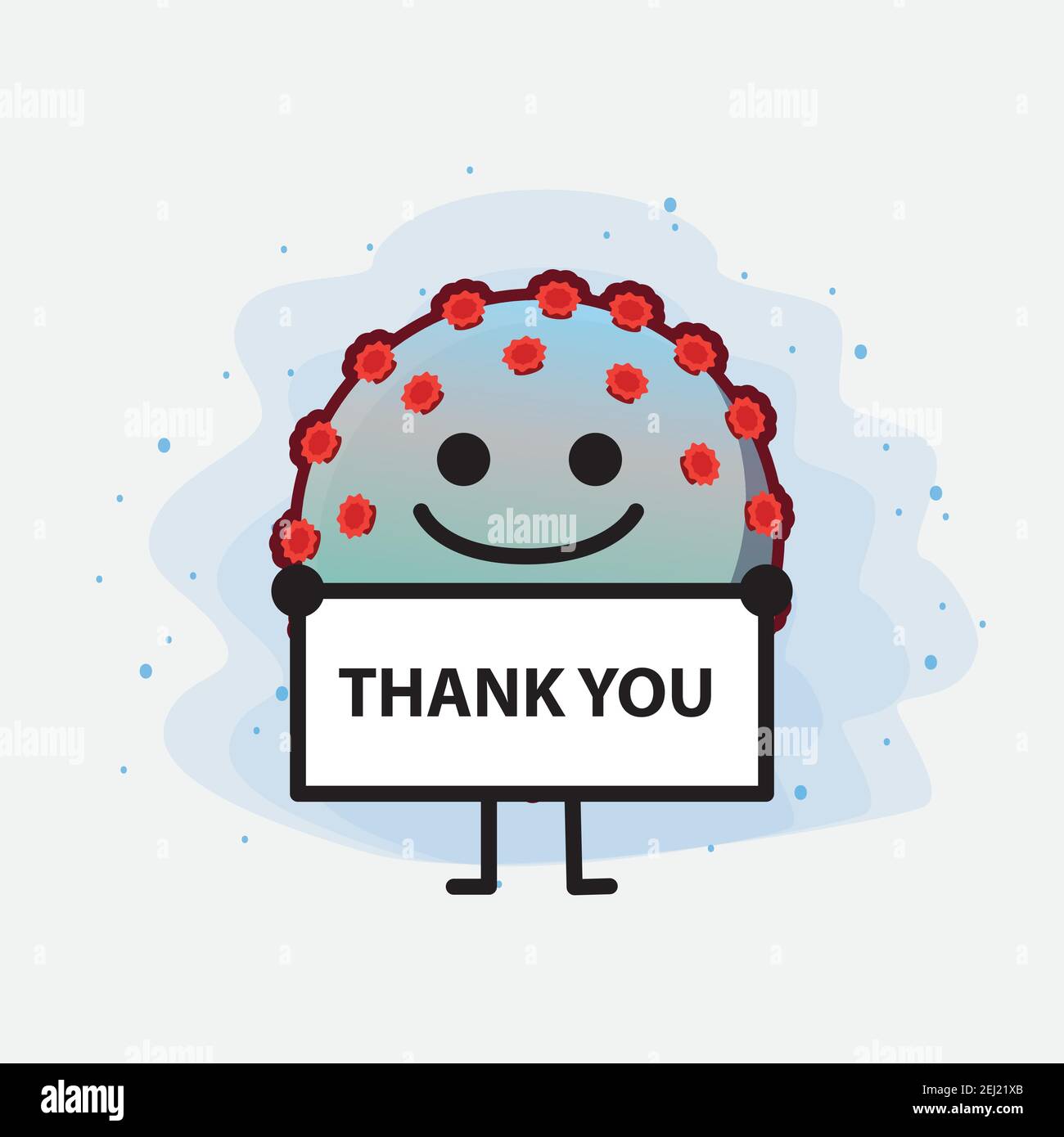 Vector Illustration of Corona Virus Character with cute face ...