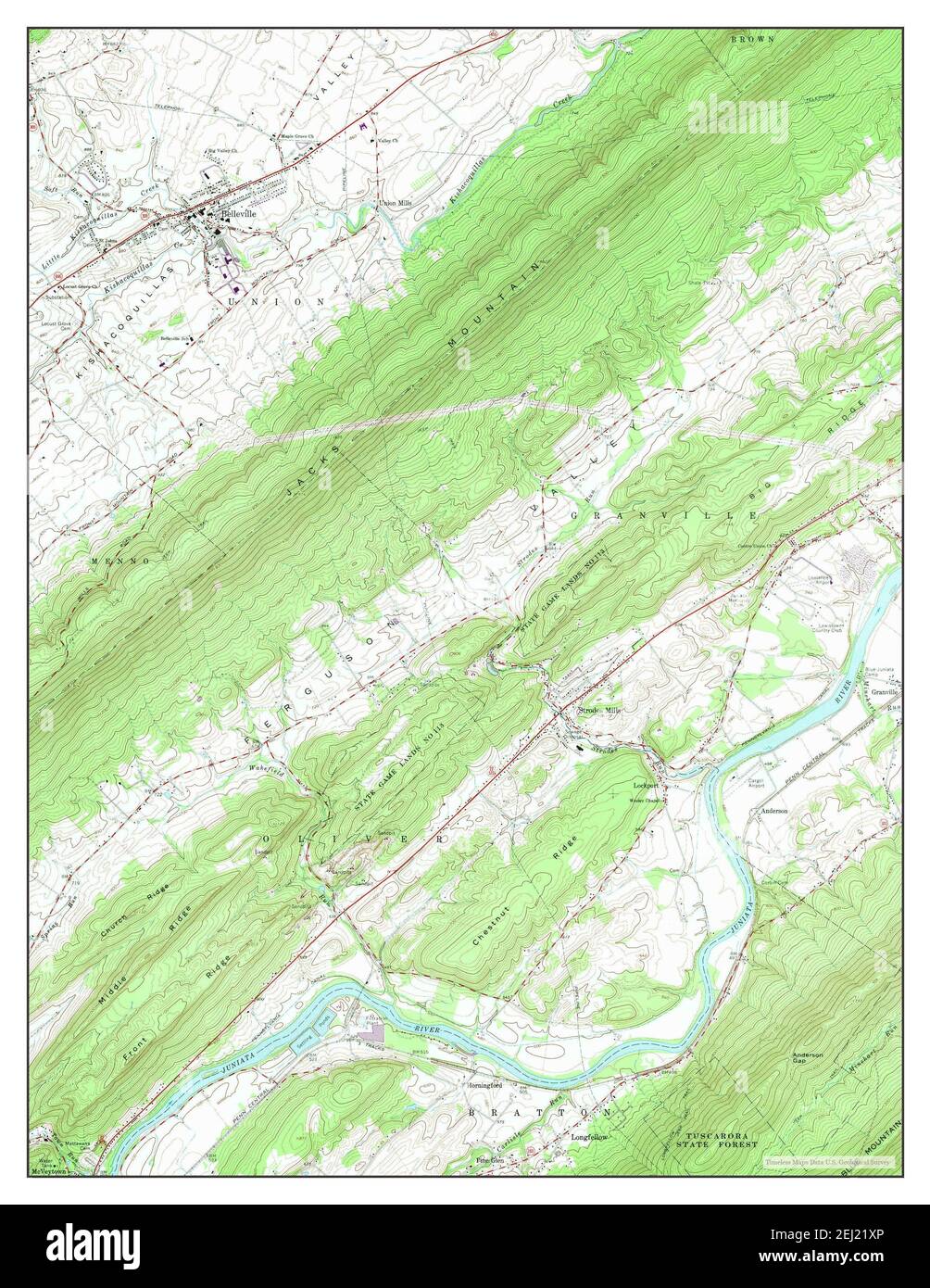 Belleville, Pennsylvania, map 1966, 124000, United States of America