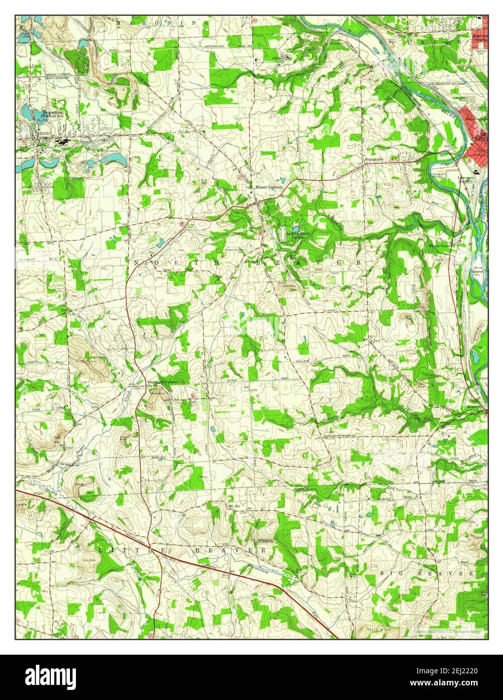 Bessemer, Pennsylvania, map 1958, 1:24000, United States of America by Timeless Maps, data U.S. Geological Survey Stock Photo