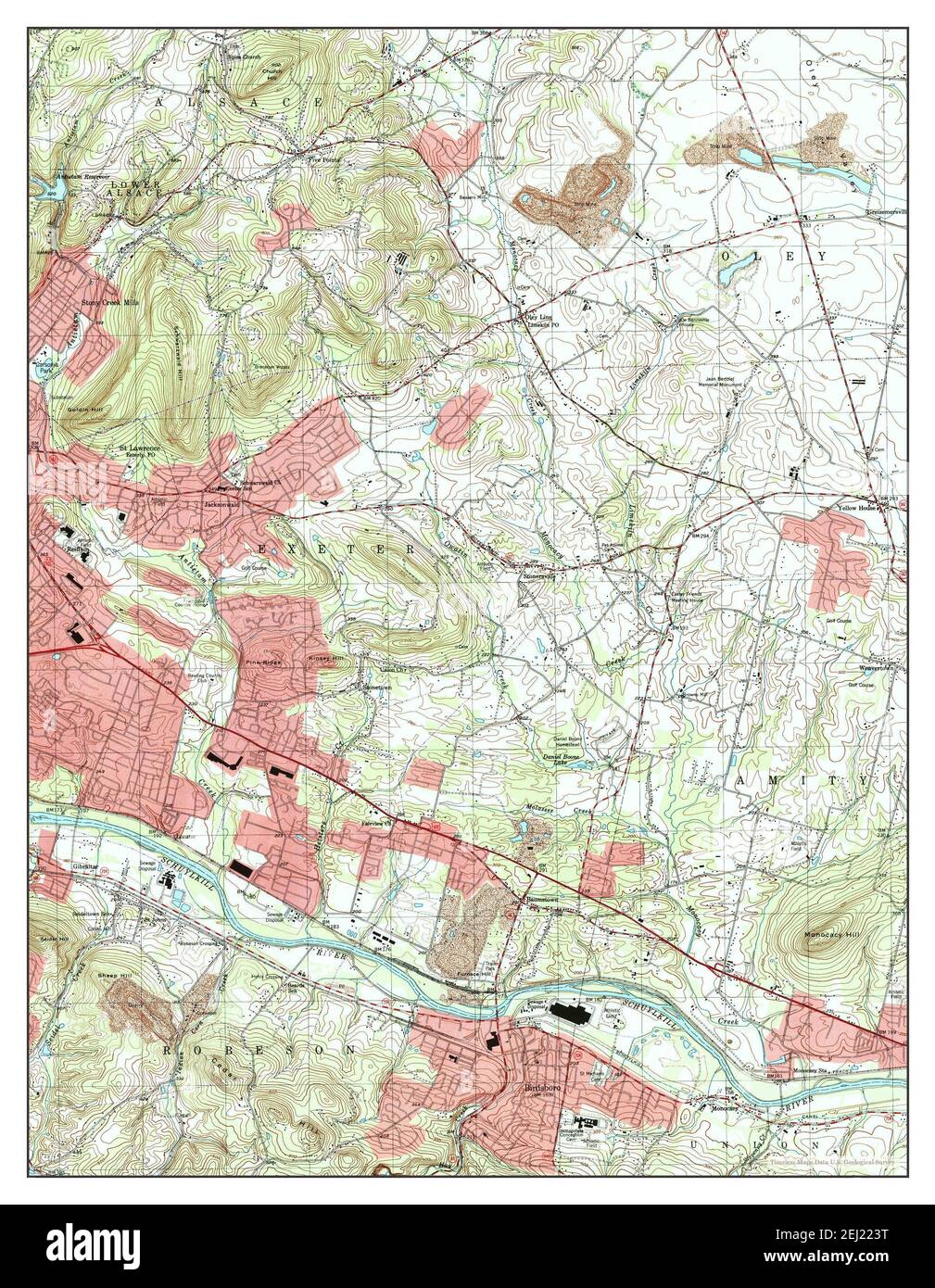 Birdsboro, Pennsylvania, map 1999, 124000, United States of America by