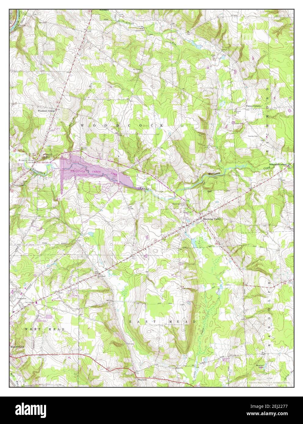 Blooming Valley, Pennsylvania, map 1967, 124000, United States of