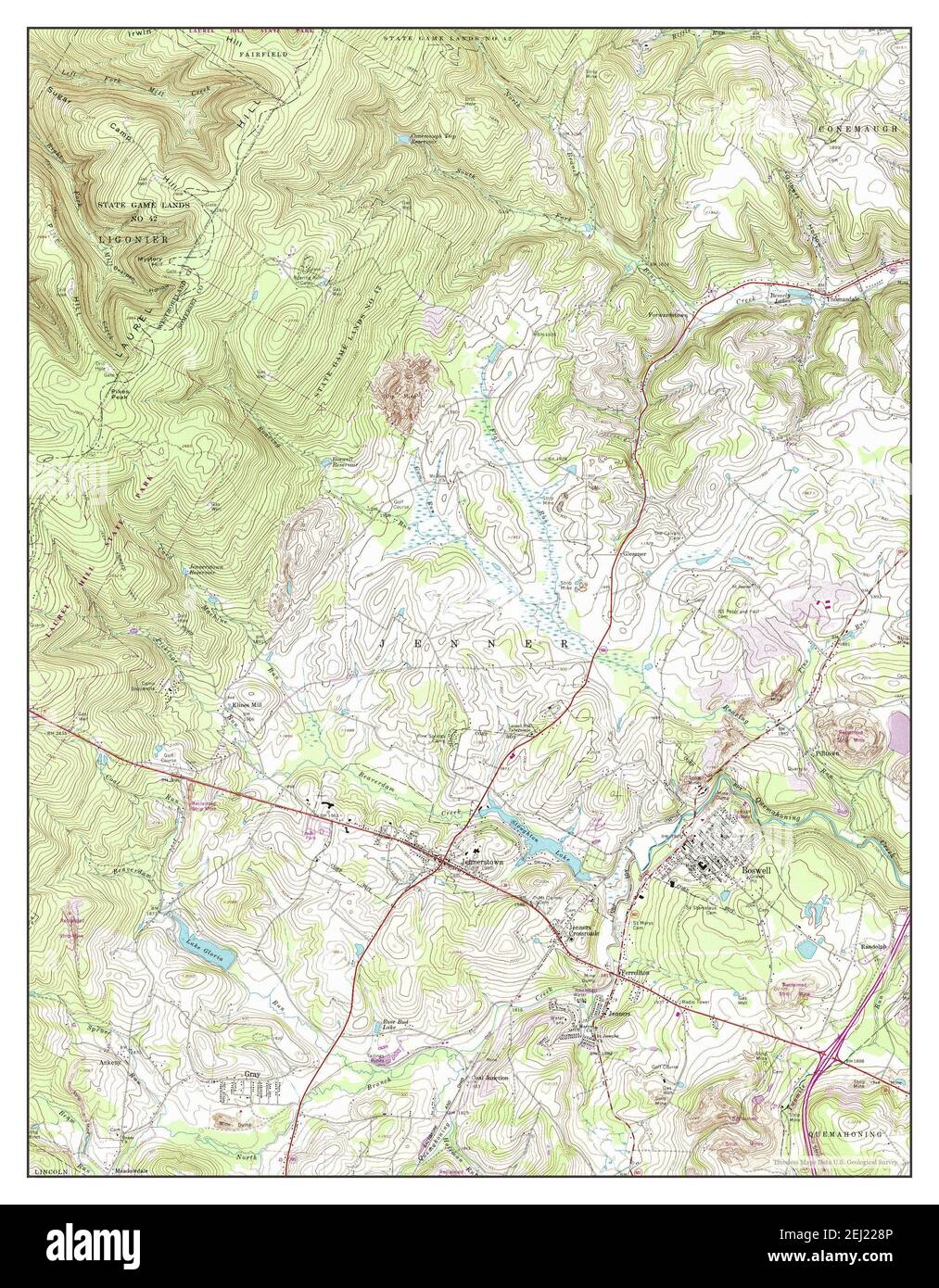 Boswell, Pennsylvania, map 1967, 124000, United States of America by