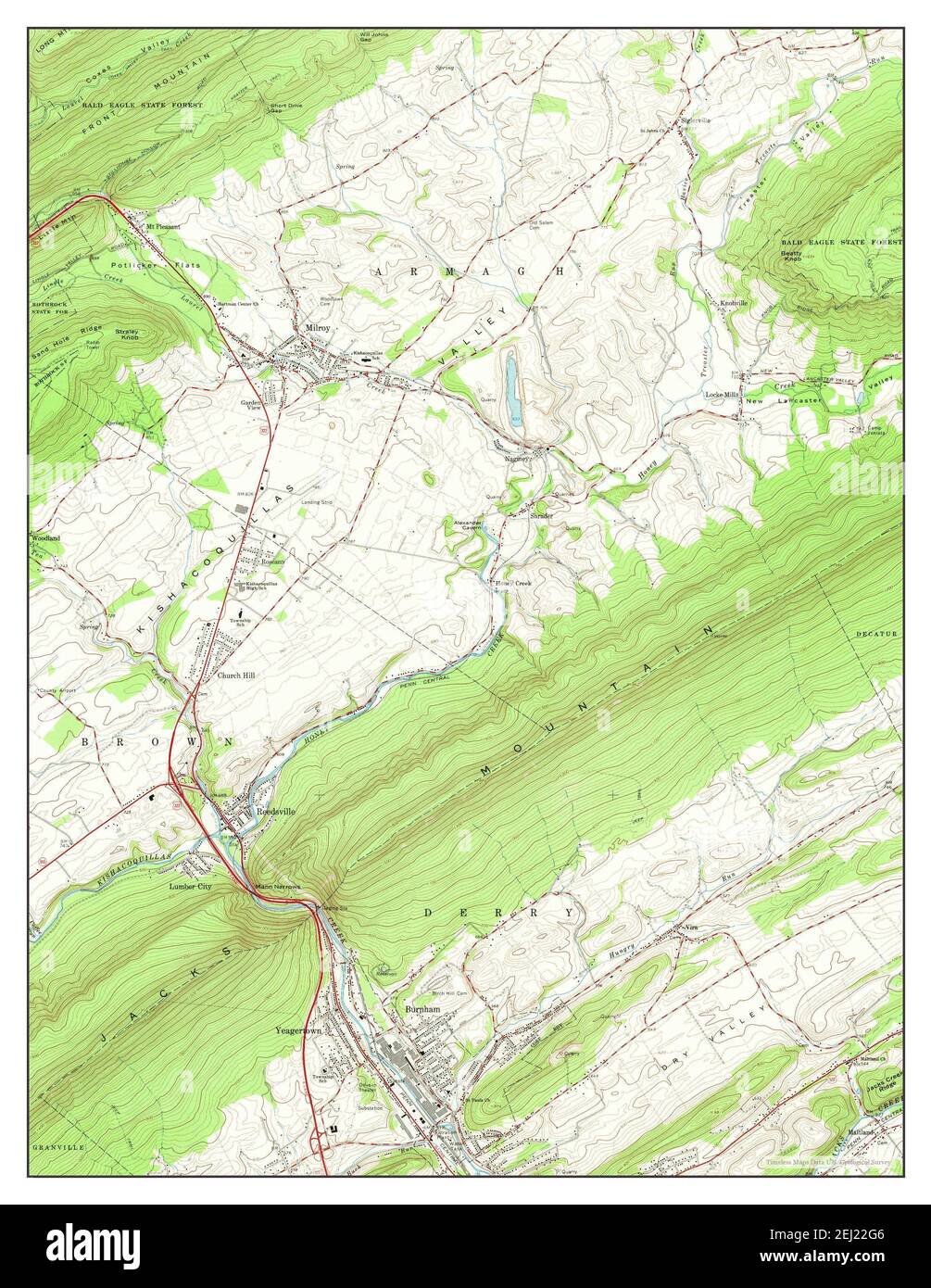 Burnham, Pennsylvania, map 1966, 124000, United States of America by Timeless Maps, data U.S