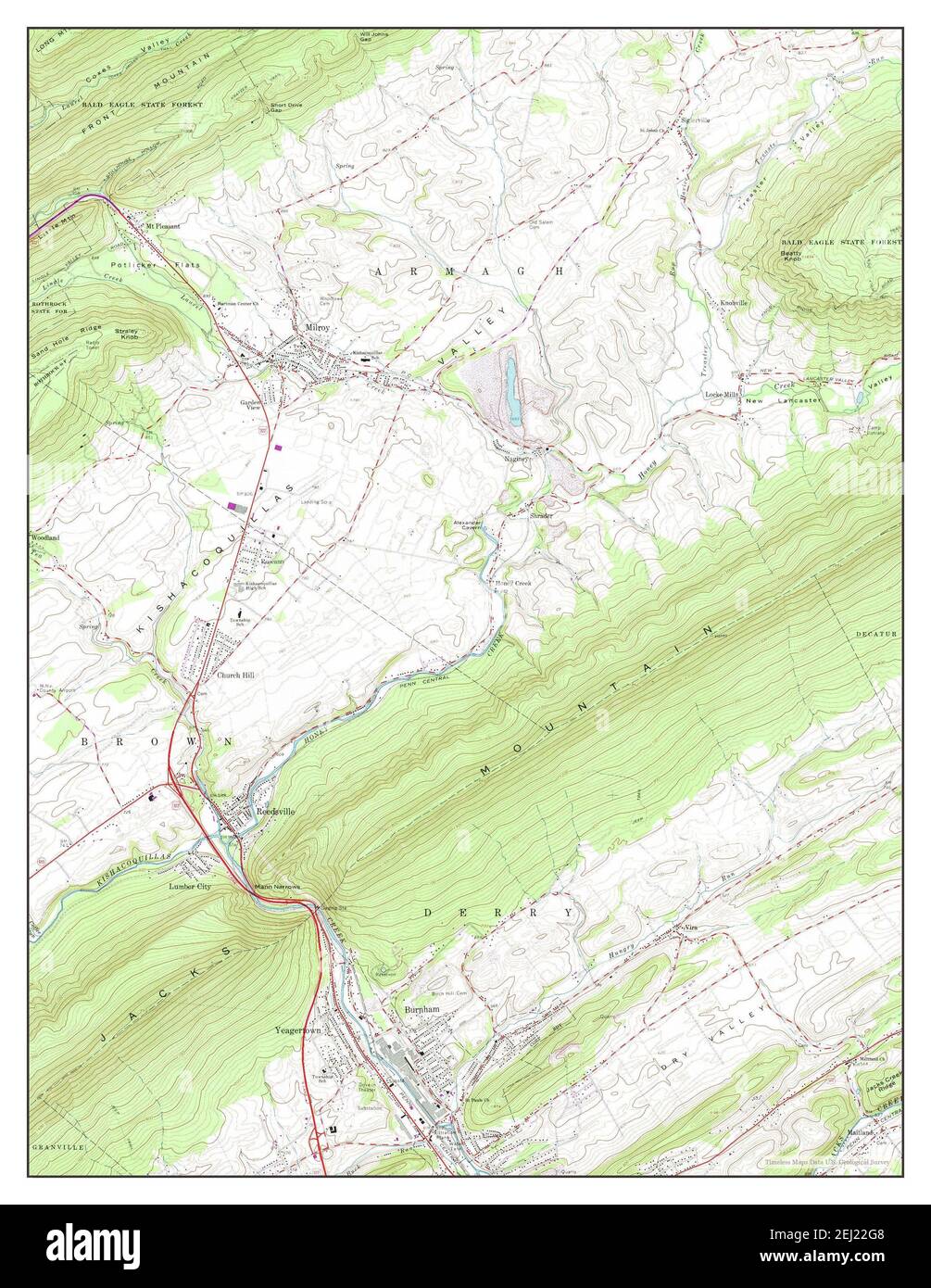 Burnham, Pennsylvania, map 1966, 124000, United States of America by