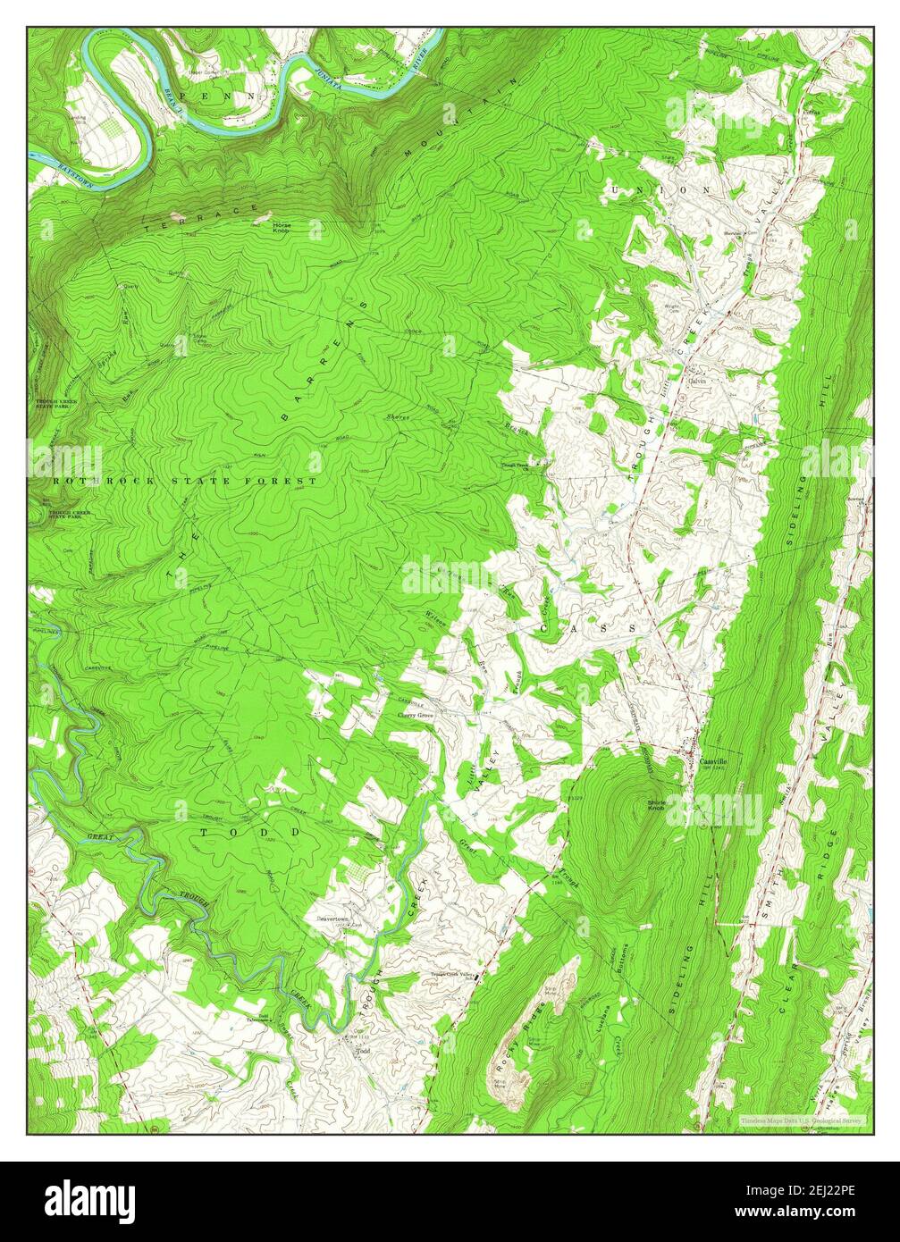 Cassville, Pennsylvania, map 1963, 1:24000, United States of America by Timeless Maps, data U.S. Geological Survey Stock Photo