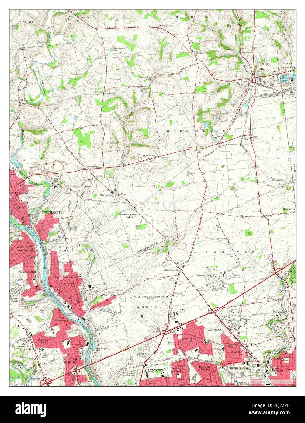 Catasauqua, Pennsylvania, map 1964, 124000, United States of America