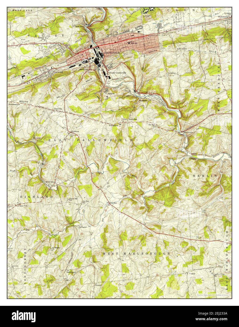 Coatesville map hi-res stock photography and images - Alamy