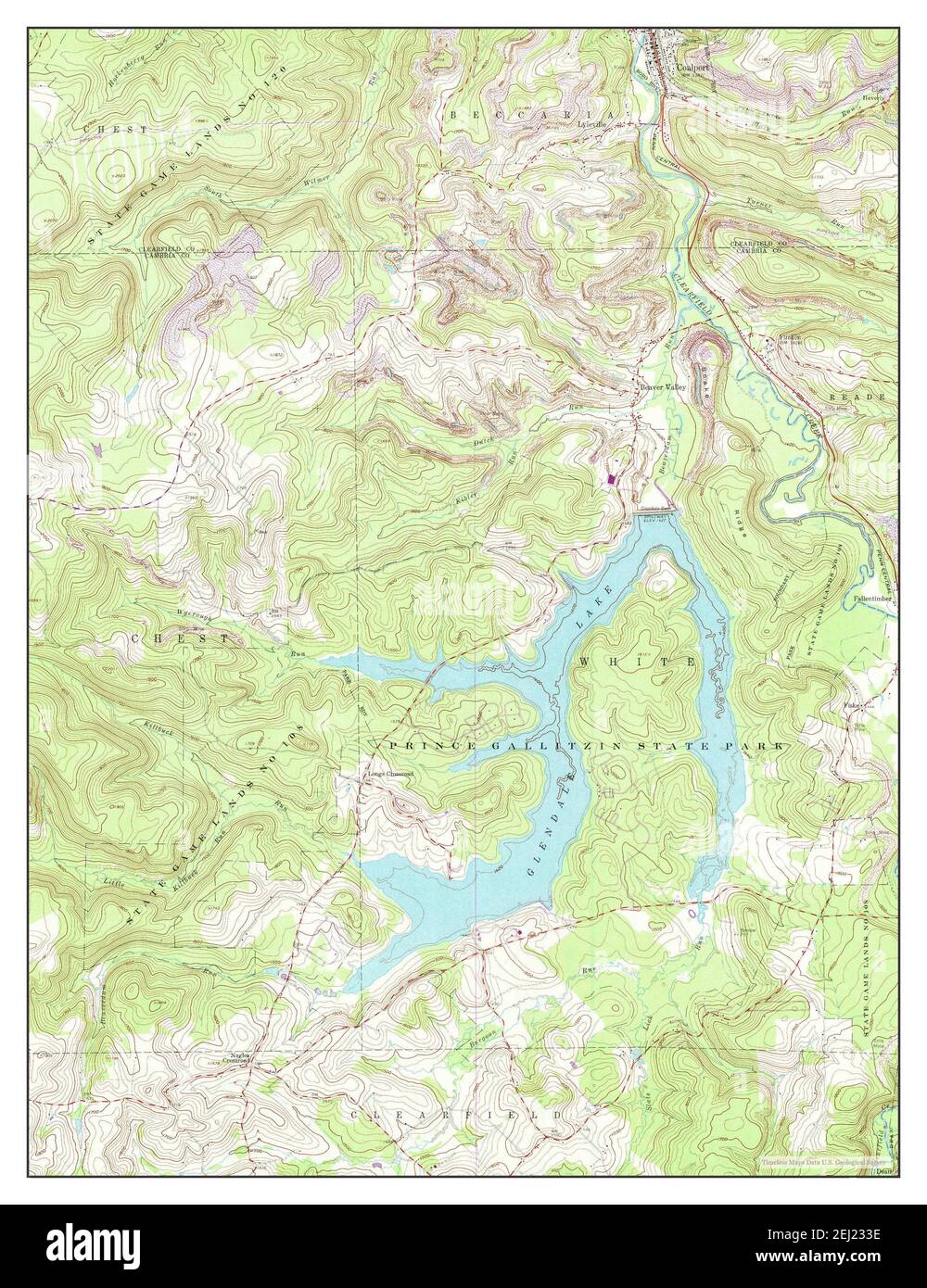 Coalport, Pennsylvania, map 1961, 124000, United States of America by