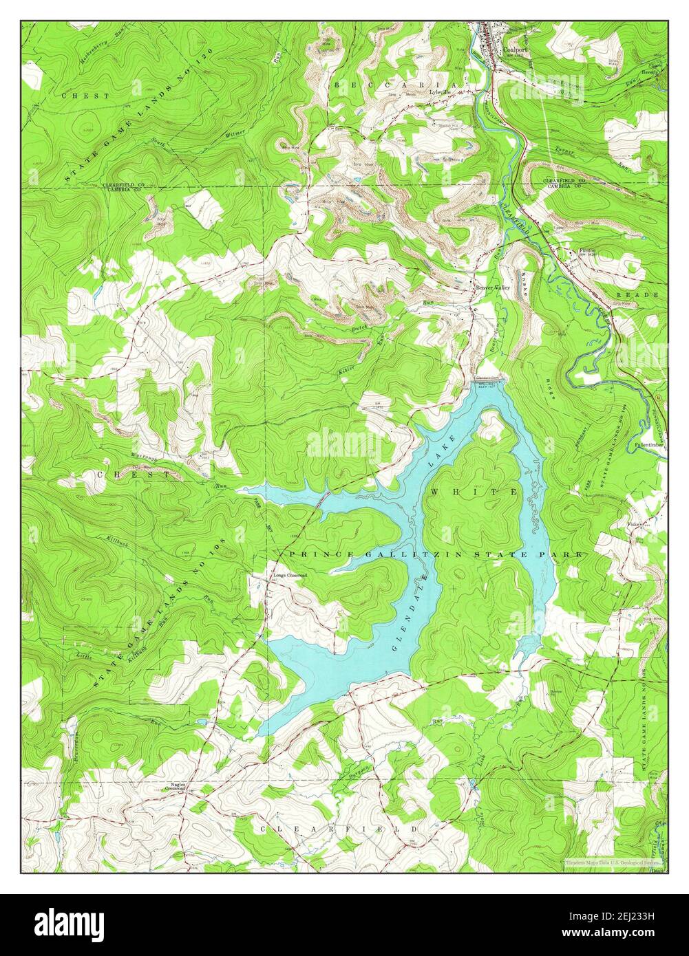 Coalport, Pennsylvania, map 1961, 124000, United States of America by