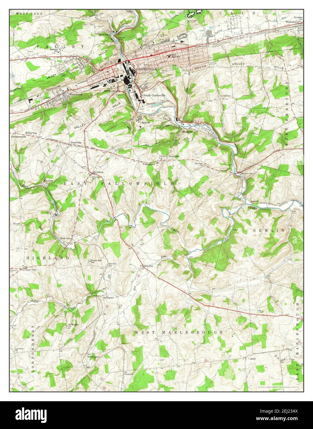 Coatesville map hires stock photography and images Alamy