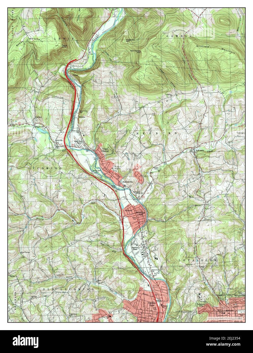 Cogan Station, Pennsylvania, map 1994, 124000, United States of America by Timeless Maps, data