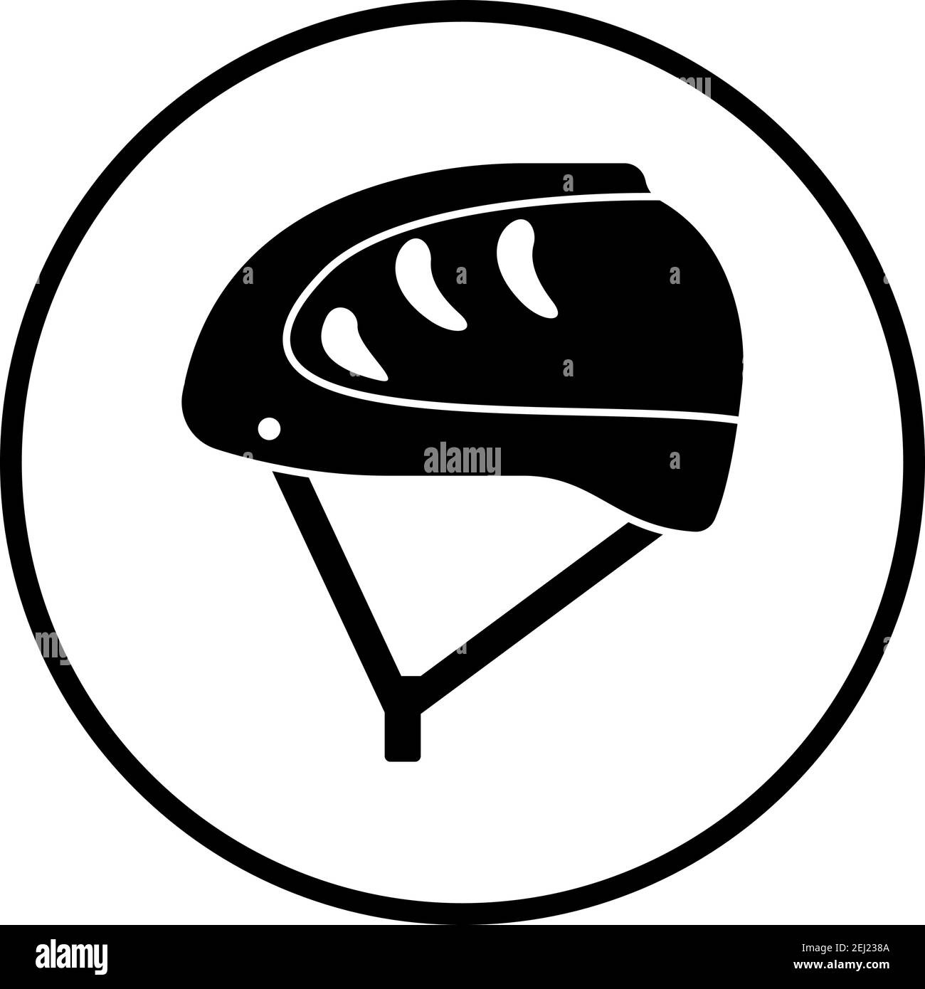 Climbing Helmet Icon. Thin Circle Stencil Design. Vector Illustration Stock Vector Image & Art