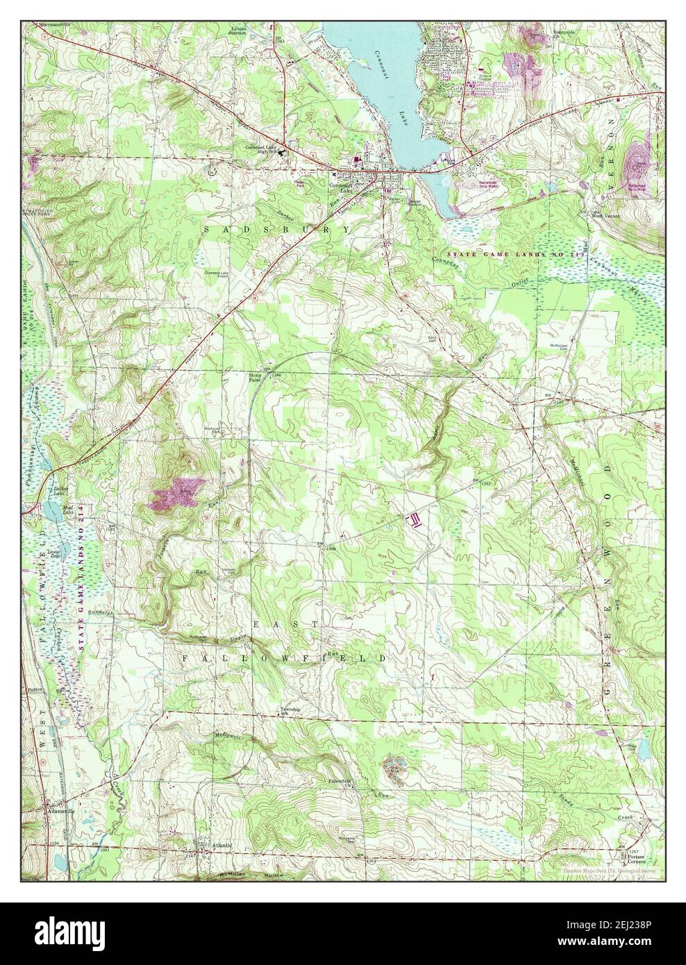 Conneaut Lake, Pennsylvania, map 1959, 124000, United States of