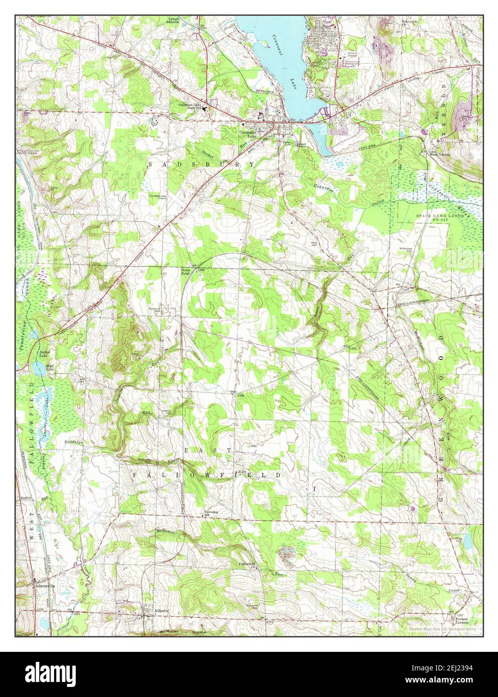 Conneaut lake map Cut Out Stock Images & Pictures Alamy