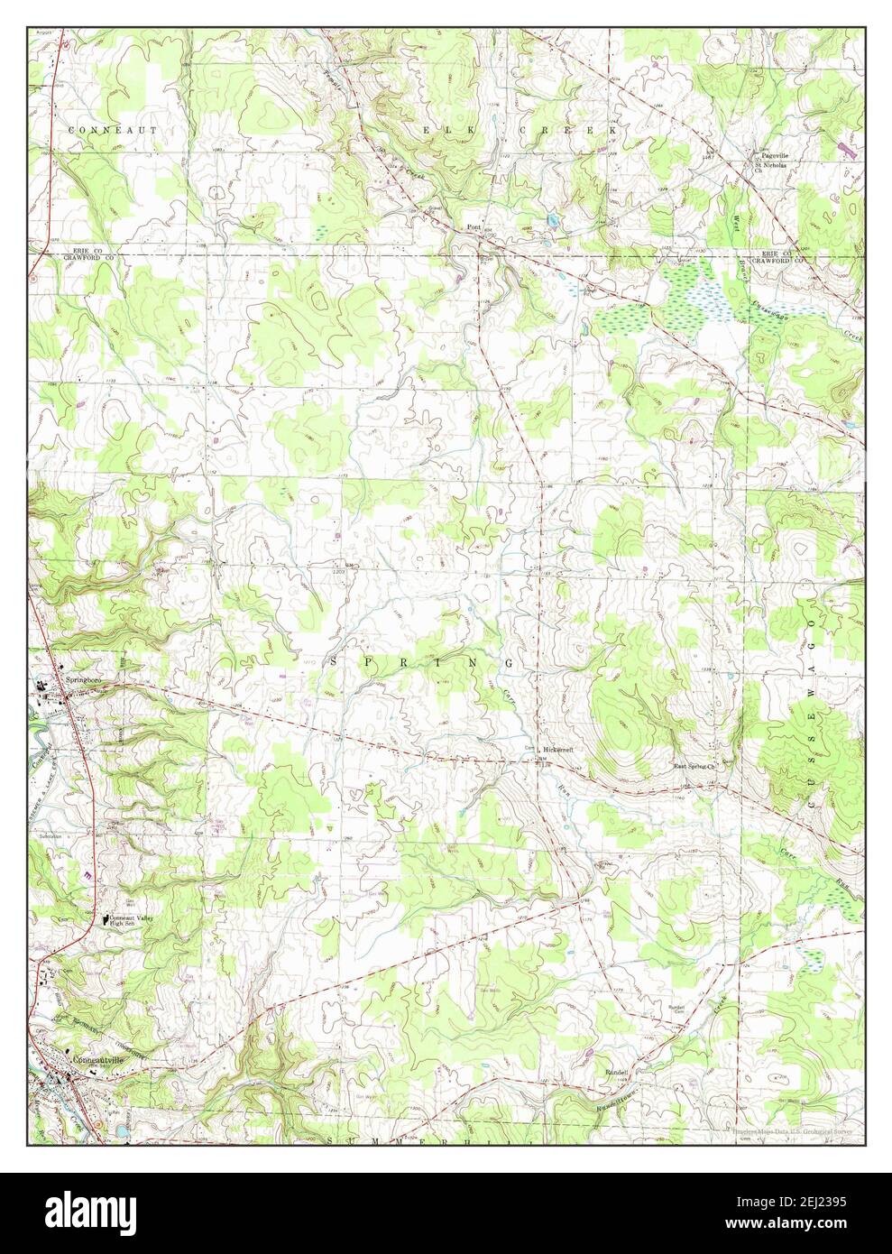 Conneautville, Pennsylvania, map 1959, 124000, United States of America by Timeless Maps, data
