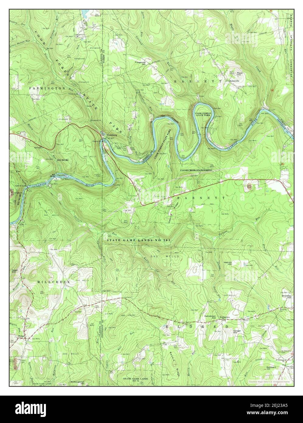 Map of cooksburg pennsylvania hires stock photography and images Alamy