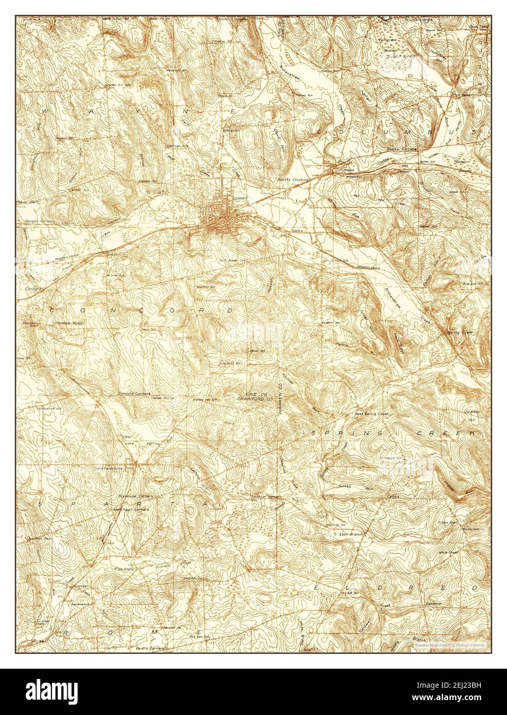 Corry, Pennsylvania, map 1929, 1:48000, United States of America by 