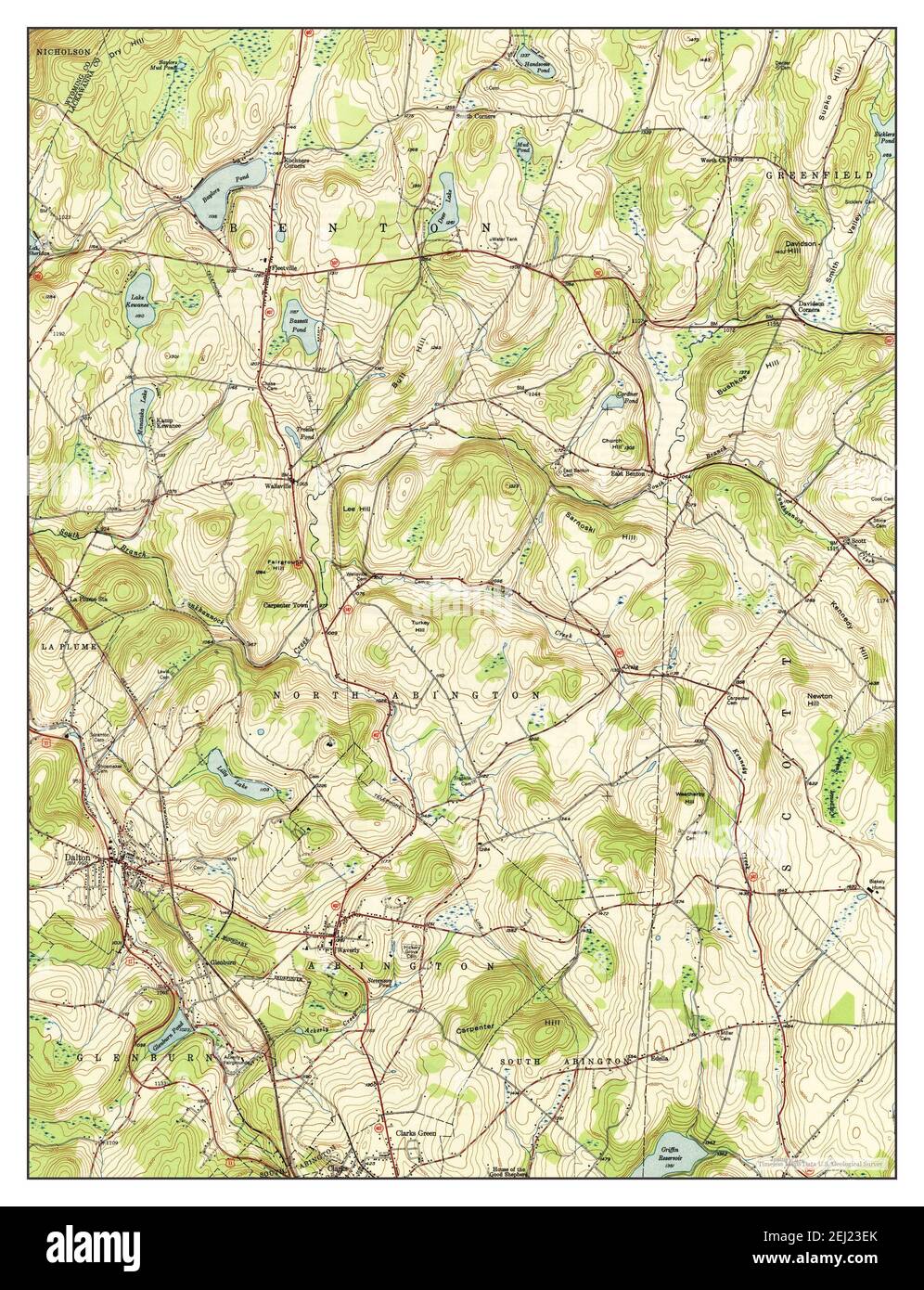 Dalton, Pennsylvania, map 1949, 124000, United States of America by Timeless Maps, data U.S