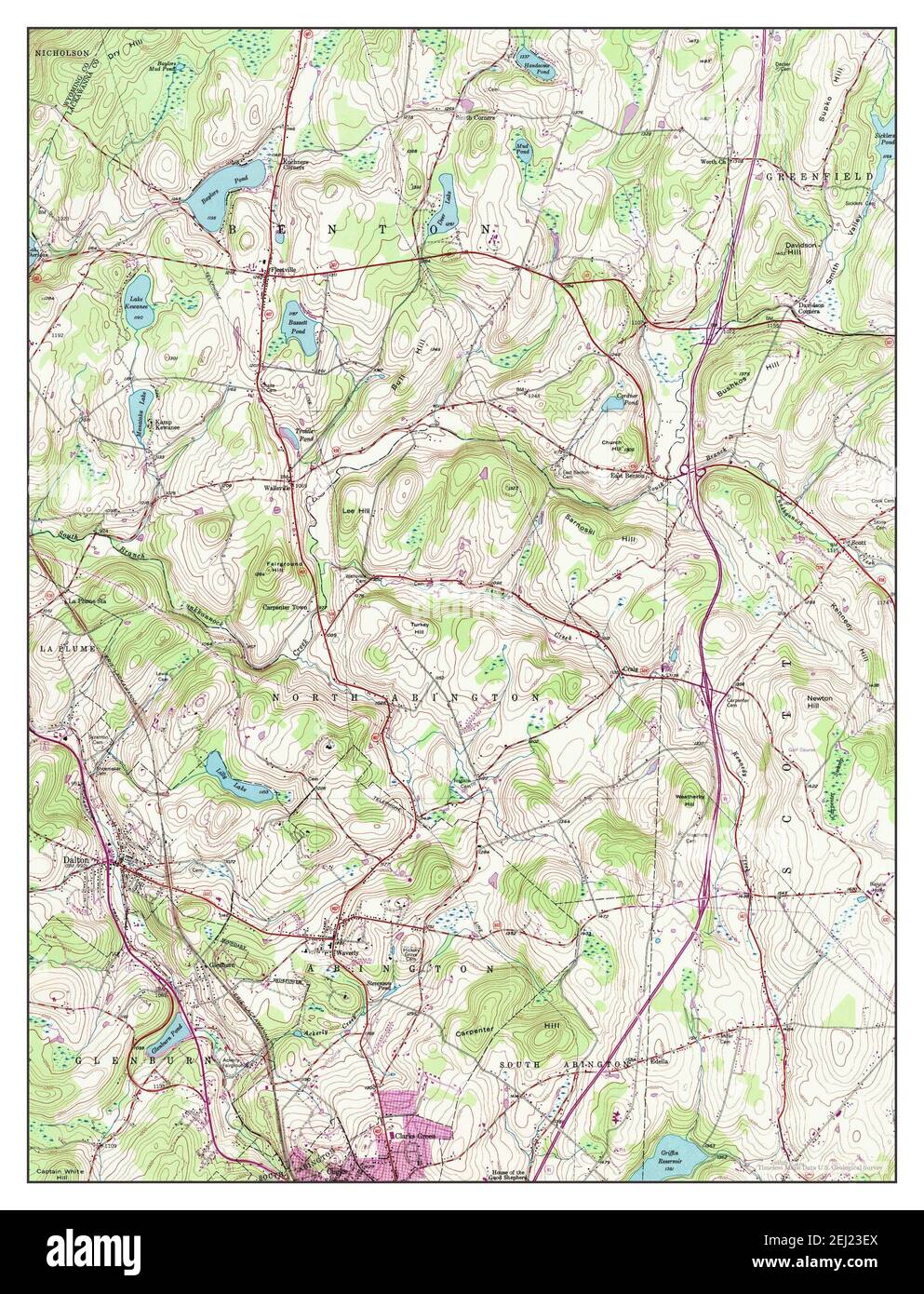 Dalton, Pennsylvania, map 1946, 124000, United States of America by