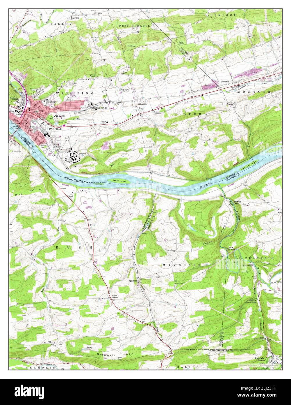 Danville Pennsylvania map 1969 - Danville Pennsylvania Map 1969 124000 United States Of America By Timeless Maps Data Us Geological Survey 2EJ23FH