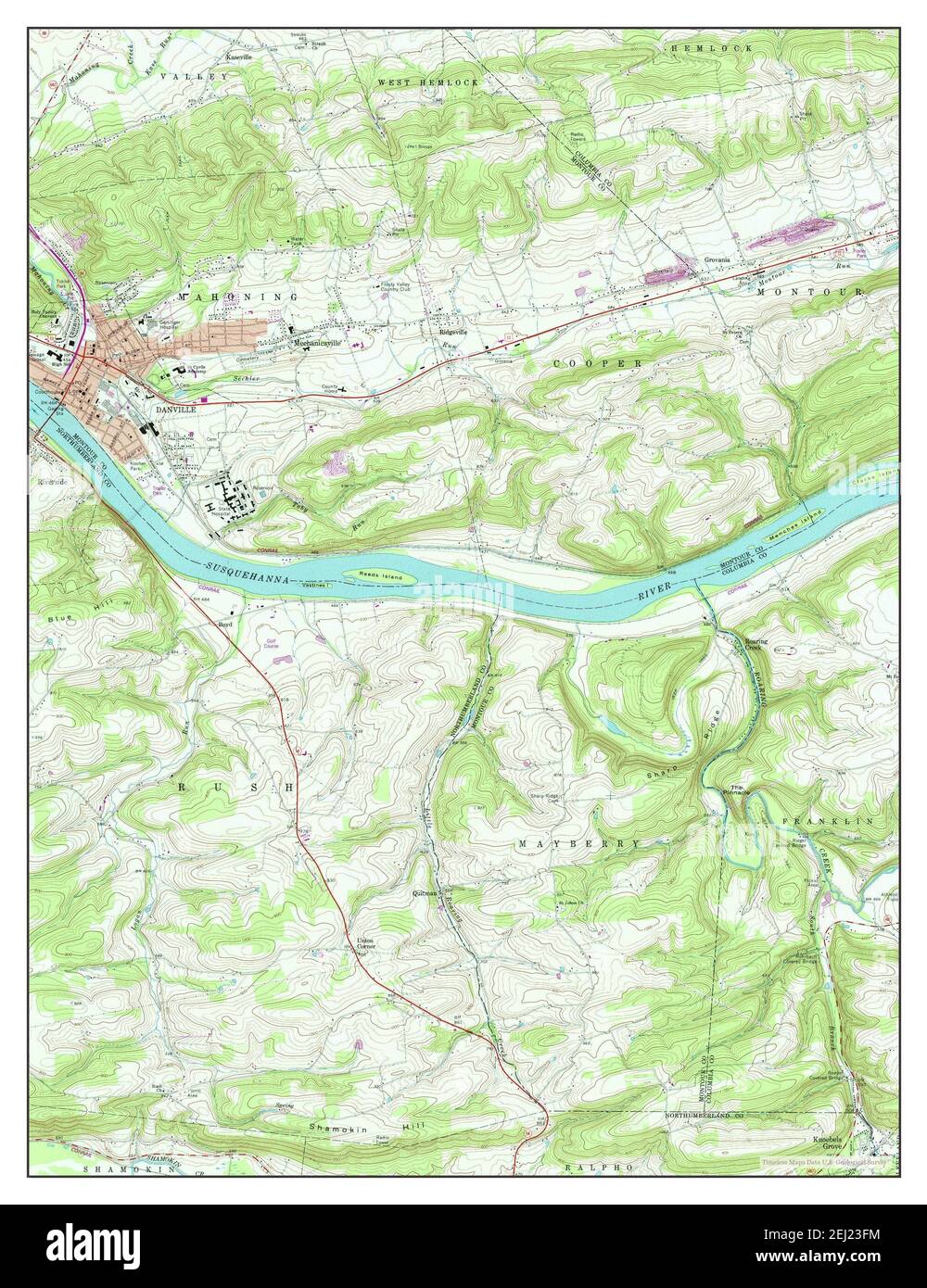 Danville Pennsylvania map 1969 - Danville Pennsylvania Map 1969 124000 United States Of America By Timeless Maps Data Us Geological Survey 2EJ23FM