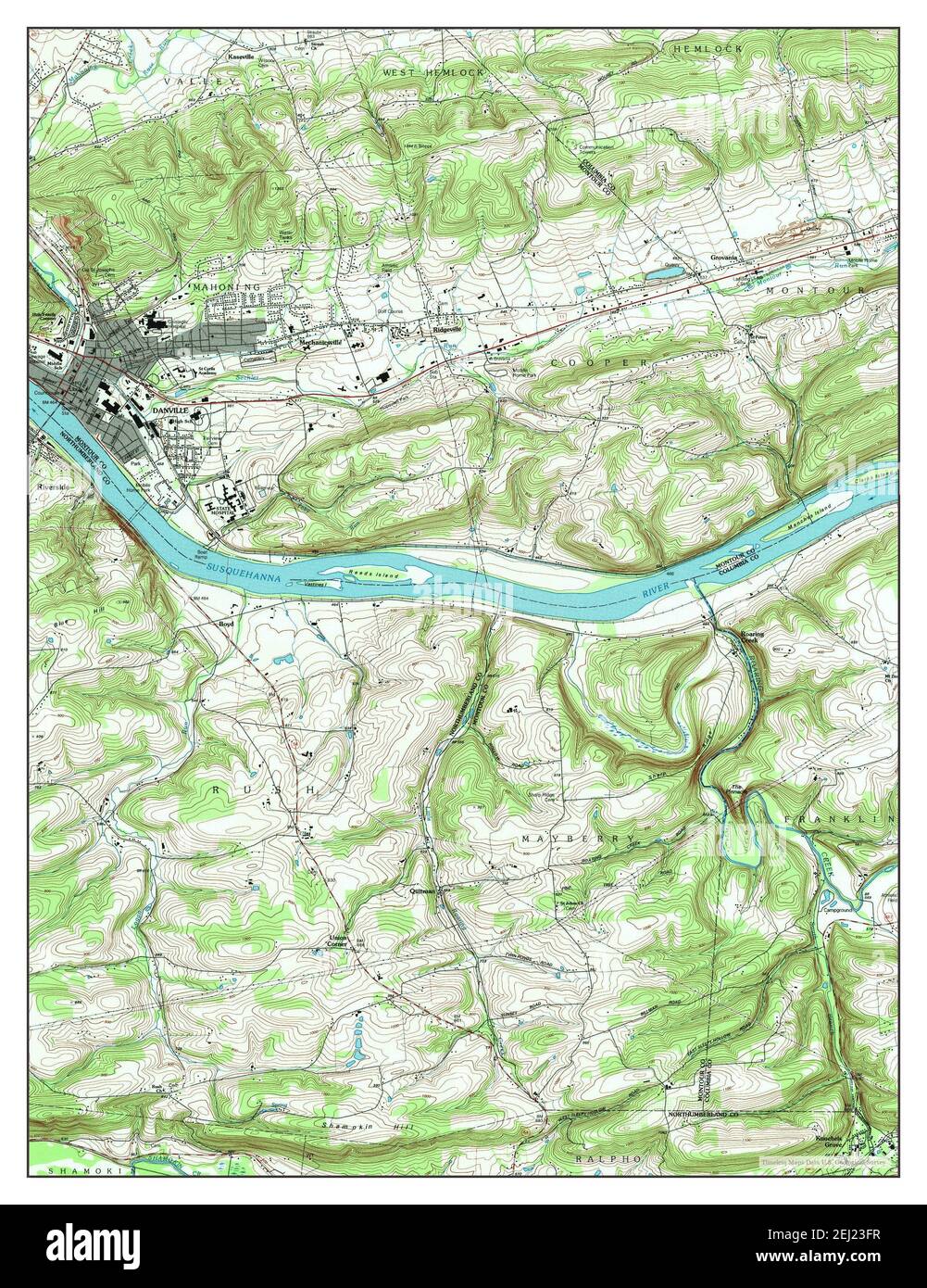 Danville, Pennsylvania, map 1994, 124000, United States of America by