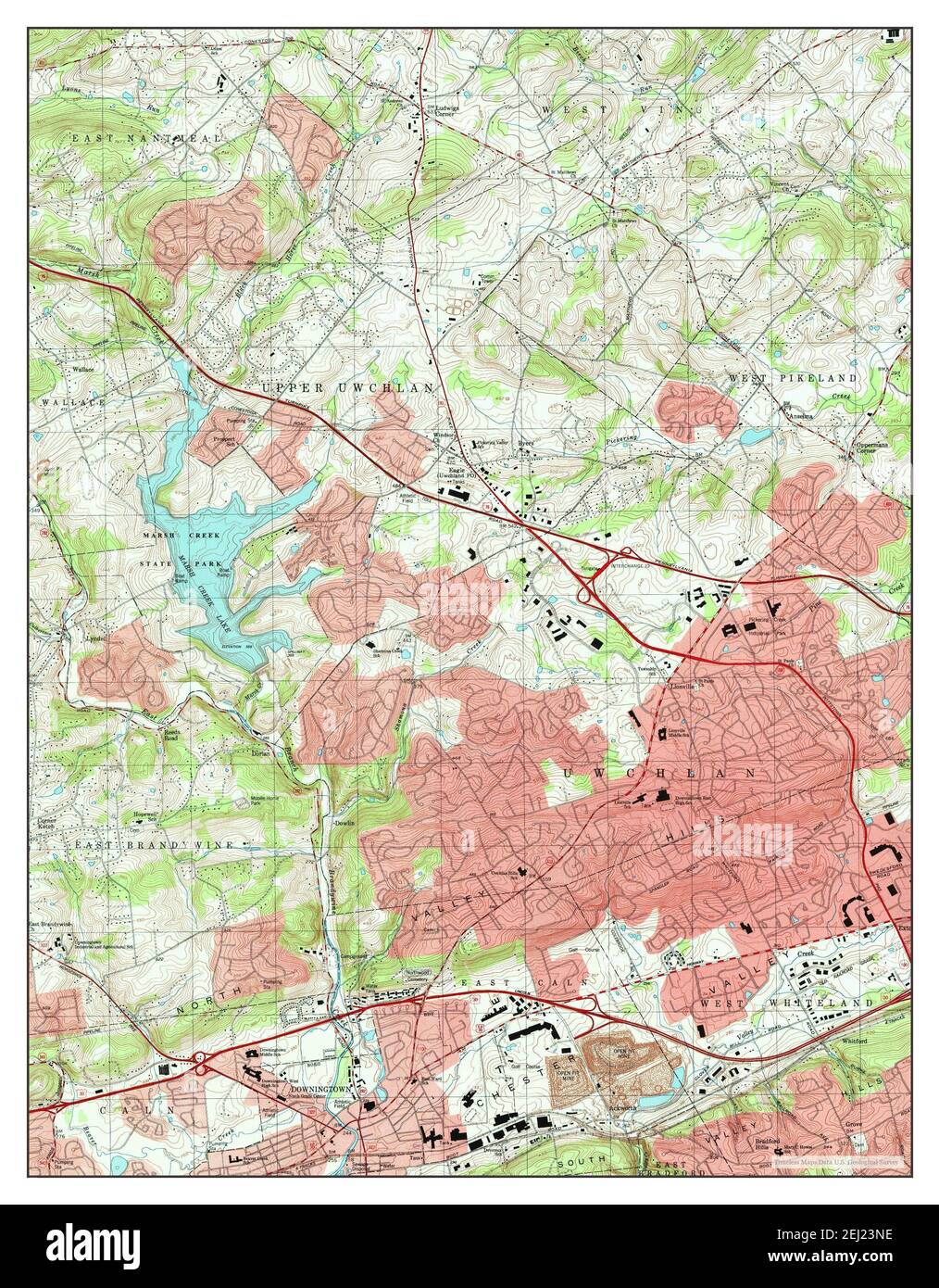 Downingtown, Pennsylvania, map 1999, 124000, United States of America