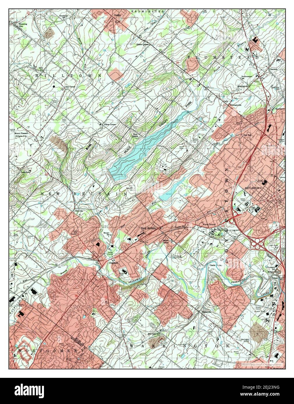 Doylestown, Pennsylvania, map 1999, 124000, United States of America